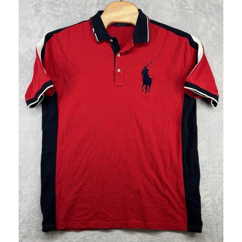 Polo Ralph Lauren Big Pony Rugby Polo Shirt Colorblock Men's Size XLT Tall